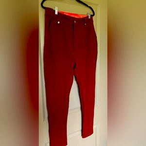 Red Skinny Dress Pants
